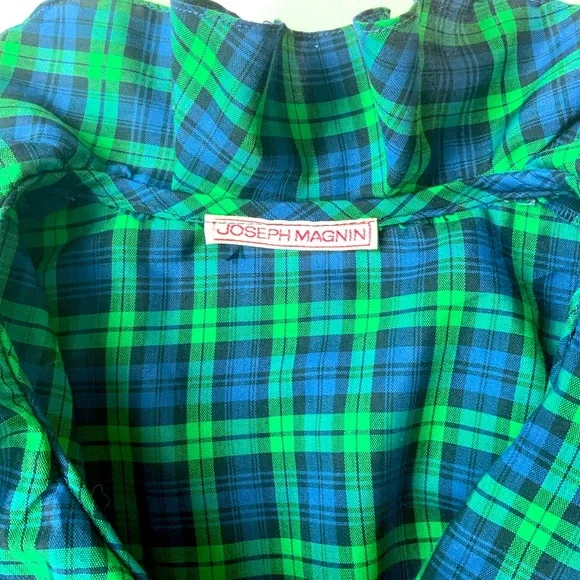 Vintage Flattering Ruffled Wrap Cotton Top Sz 8 - Picture 2 of 7